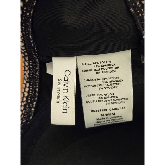 Calvin Klein Lace Printed Look Padded Underwire Balconette Bikini Top Gray M NWT - Picture 11 of 12